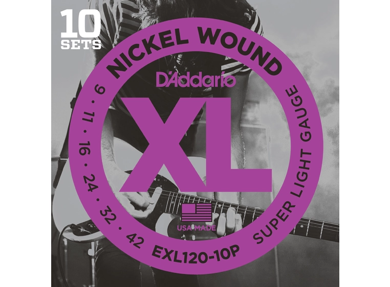 D'Addario EXL120-10P El.Gitar Strenger (009-042) 10 Pack 